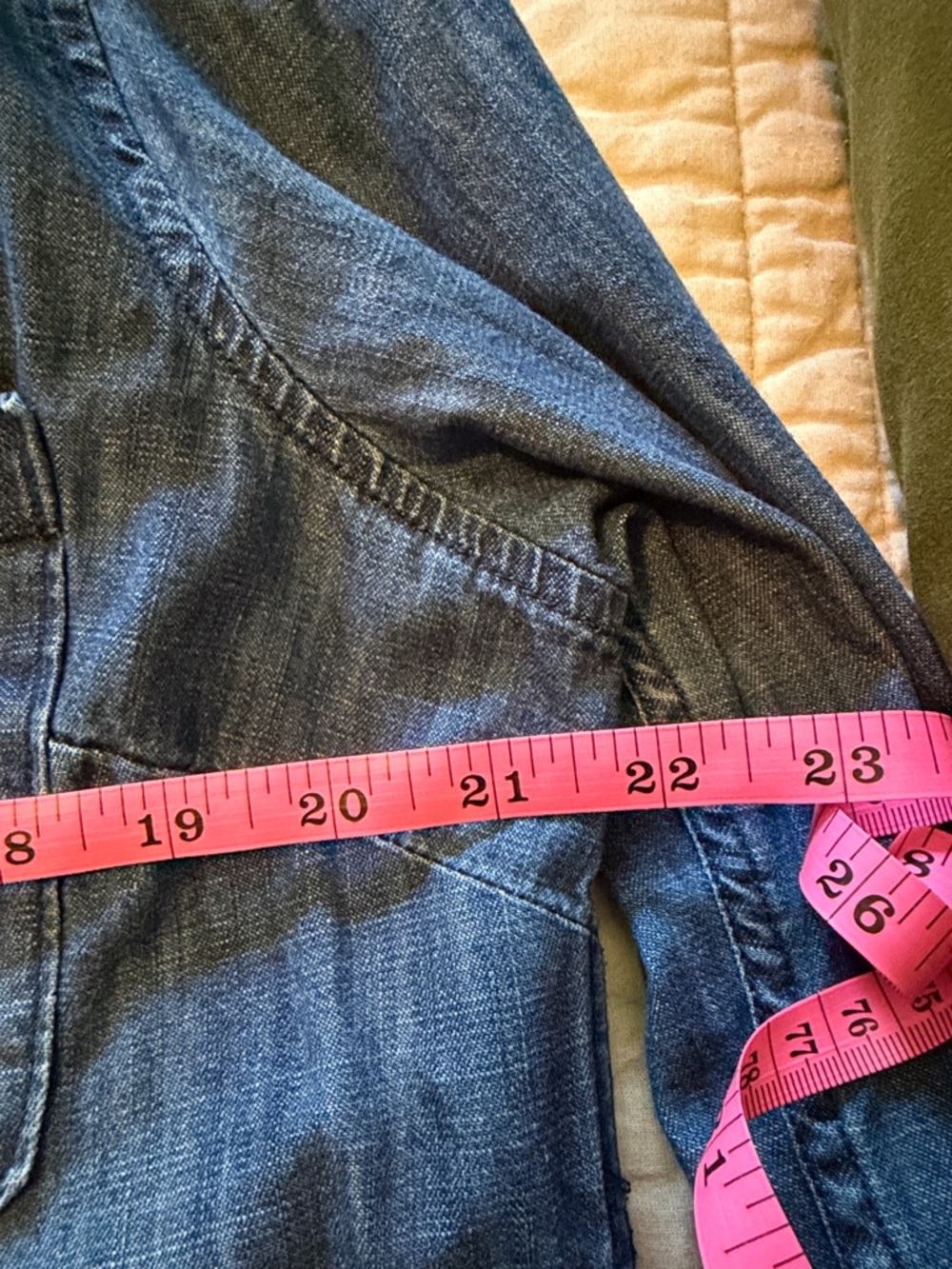 Merona Indigo Shirt with Button Tag Detail - Picture 4 of 6